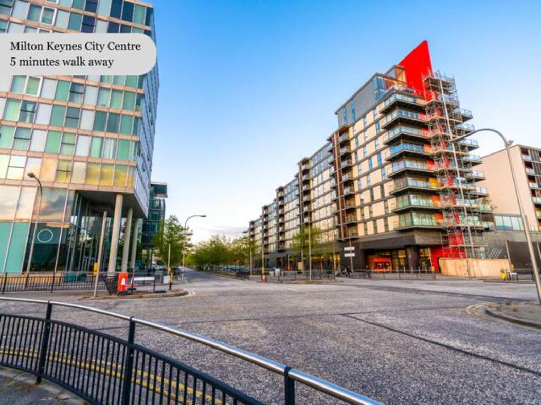 Luxury Campbell Park Apartments In Central Mk With Balcony, Free Parking & Smart Tv With Netflix By Yoko Property 米尔顿凯恩斯 外观 照片