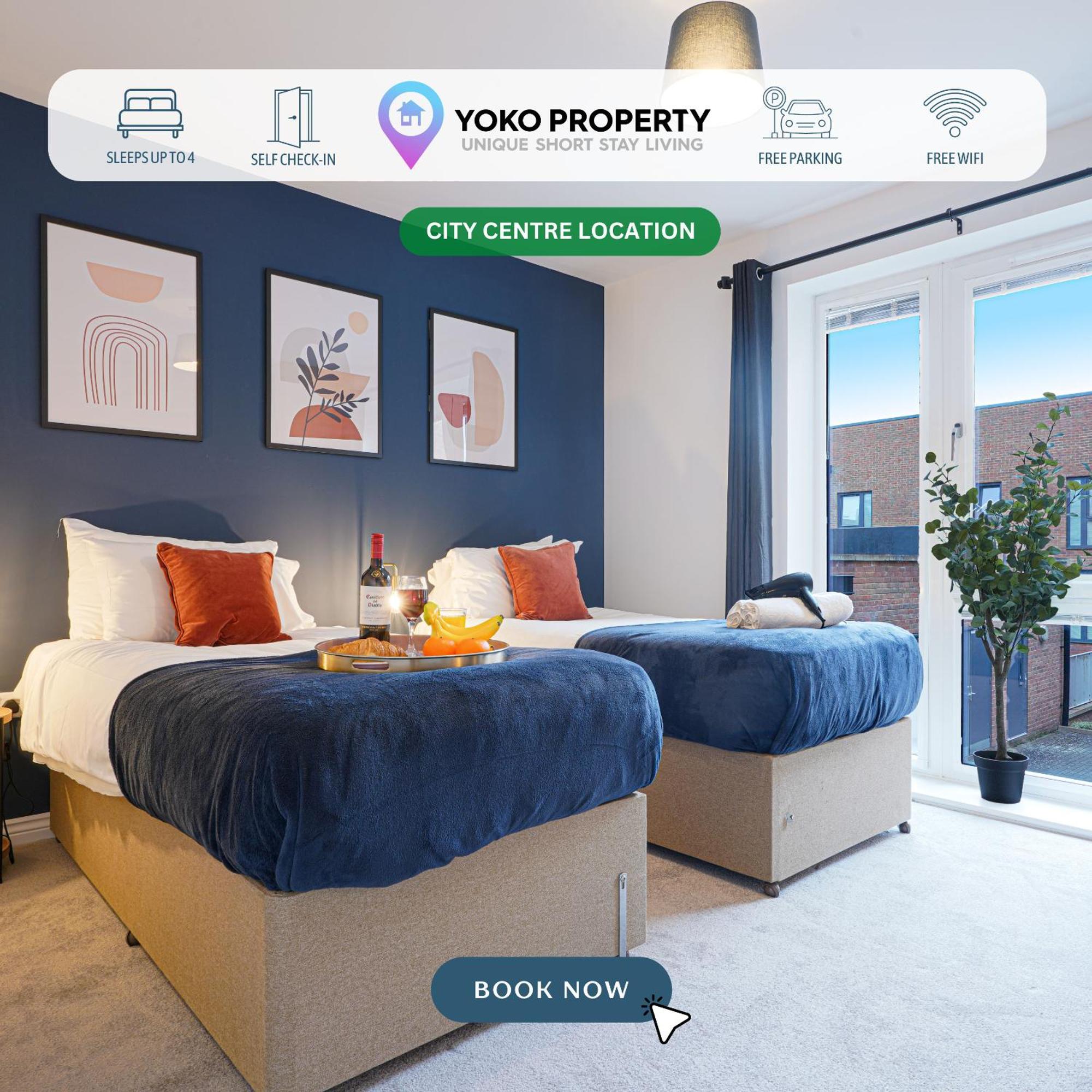 Luxury Campbell Park Apartments In Central Mk With Balcony, Free Parking & Smart Tv With Netflix By Yoko Property 米尔顿凯恩斯 外观 照片